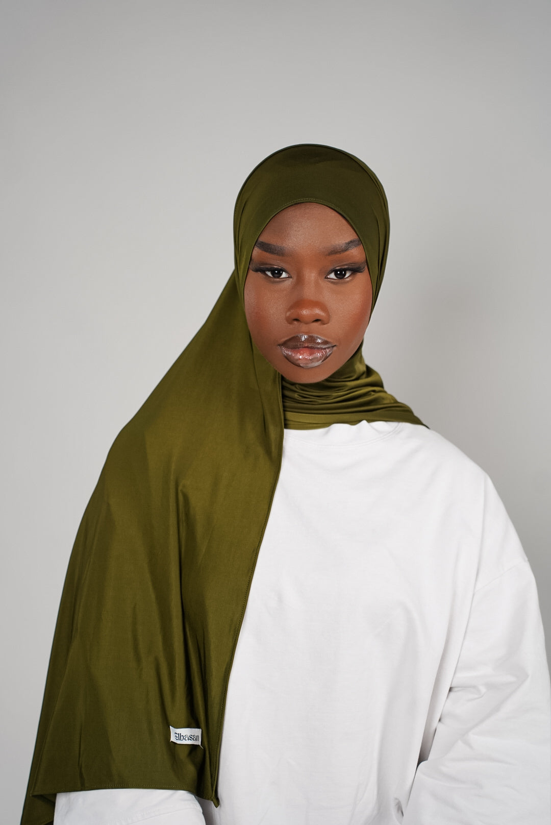 Hijab en Jersey Liquid - Vert kaki