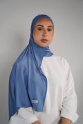 Hijab Jersey Liquid - Bleu Océan