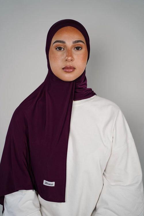 Hijab Jersey Liquid - Aubergine